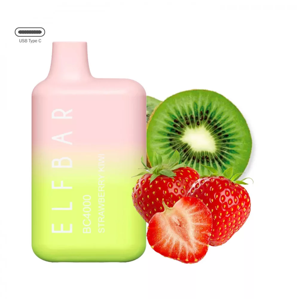 ELF BAR BC4000 - Strawberry Kiwi 5% Nikotin Einweg e-Zigarette