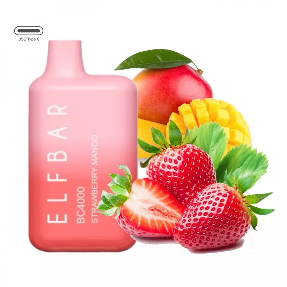 ELF BAR BC4000 - Strawberry Mango 5% Nikotin Einweg e-Zigarette