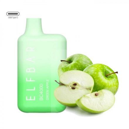 ELF BAR BC4000 - Green Apple 5% Nikotin Einweg e-Zigarette - Aufladbar
