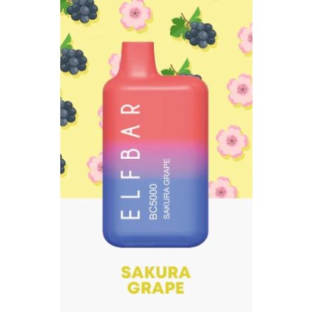 ELF BAR BC5000 - Sakura Grape 5% Nikotin Einweg e-Zigarette - Aufladbar
