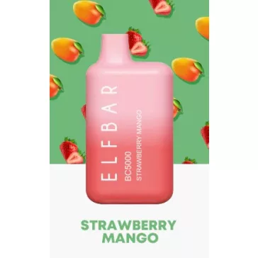 ELF BAR BC5000 - Strawberry Mango 5% Nikotin Einweg e-Zigarette - Aufladbar
