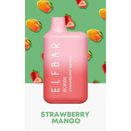 ELF BAR BC5000 - Strawberry Mango 5% Nikotin Einweg e-Zigarette - Aufladbar