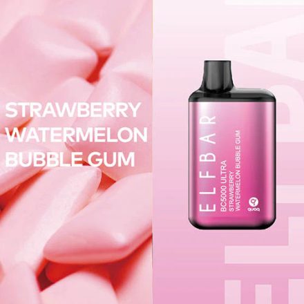 ELF BAR BC5000 Ultra - Strawberry Watermelon Bubble Gum 5% Nikotin Einweg e-Zigarette - Aufladbar