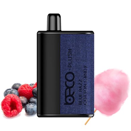 Beco Plush 8000 - Blue Razz Cotton Candy 2% Nikotin Eingweg e-Zigarette