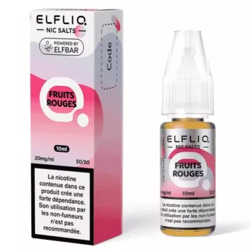   Elf Bar ELFLIQ – Strawberry Raspberry Cherry Ice 20mg Nic Salt E-Liquid 10ml