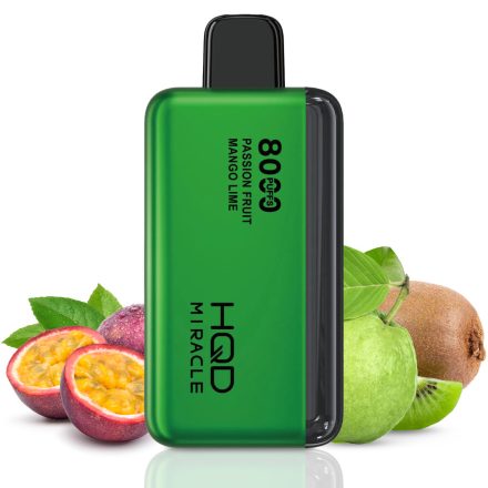 HQD Miracle 8000 - Passion Fruit Kiwi Guava 5% Nikotin Eingweg e-Zigarette