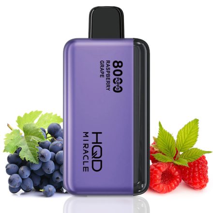 HQD Miracle 8000 - Raspberry Grape 5% Nikotin Eingweg e-Zigarette