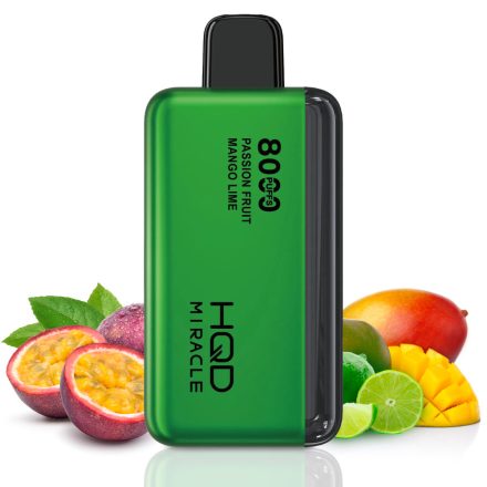 HQD Miracle 8000 - Passion Fruit Mango Lime 5% Nikotin Eingweg e-Zigarette