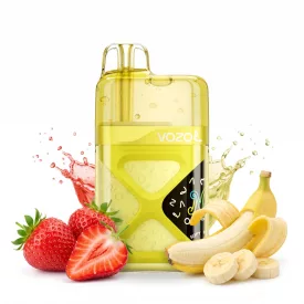 Vozol Neon 60000 Strawberry Banana 5% Einweg Vape, E-Zigarette