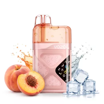 Vozol Neon 60000 Peach Ice 5% Einweg Vape, E-Zigarette
